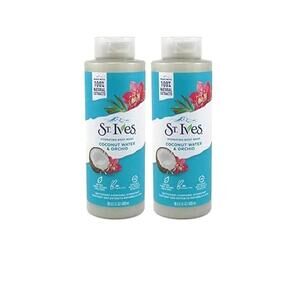 St Ives 2 Pack Hydrating Body Wash Coconut‎ Water & Orchid 16 fl Oz Each New